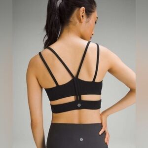 Lululemon 8 Ribbed Nulu Strappy Yoga Bra Black